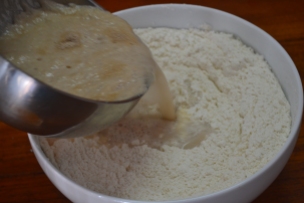 yeast mix, flour mix